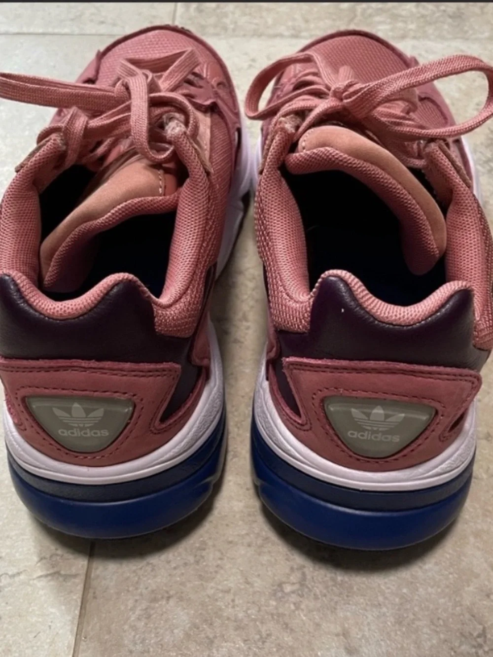 adidas torsion dusty rose classic athletic casual chunky running sneakers